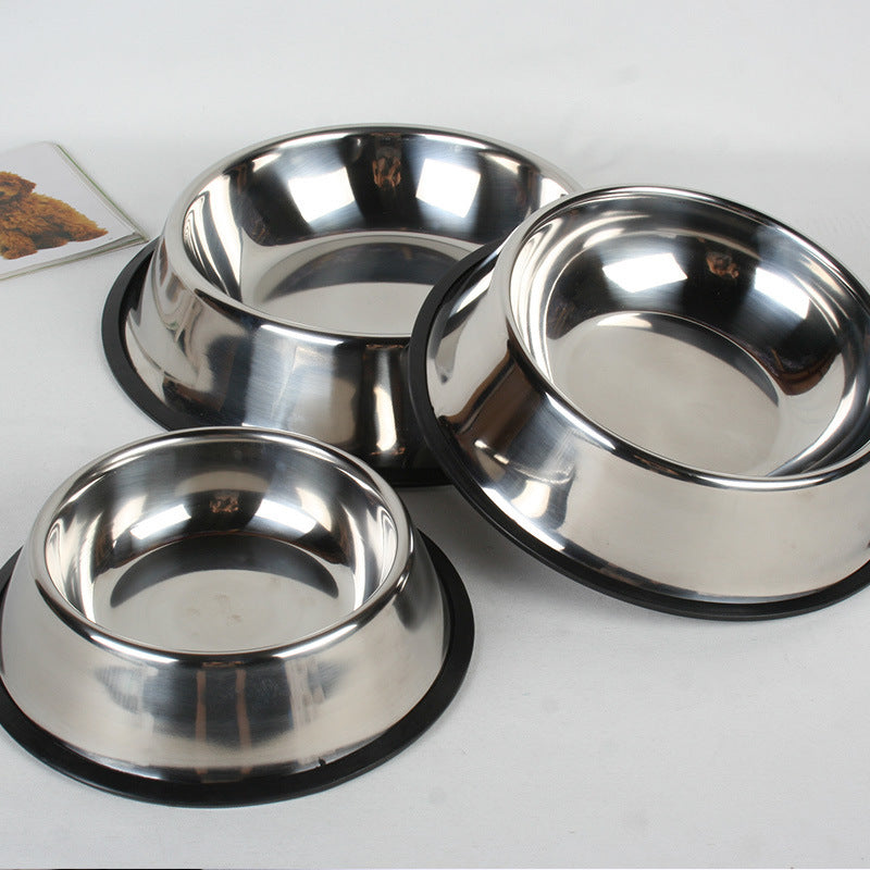 Classic Stainless Steel Bowls your best friend will love having breakfast, lunch and dinner out of them. Easily cleaned, and stored.