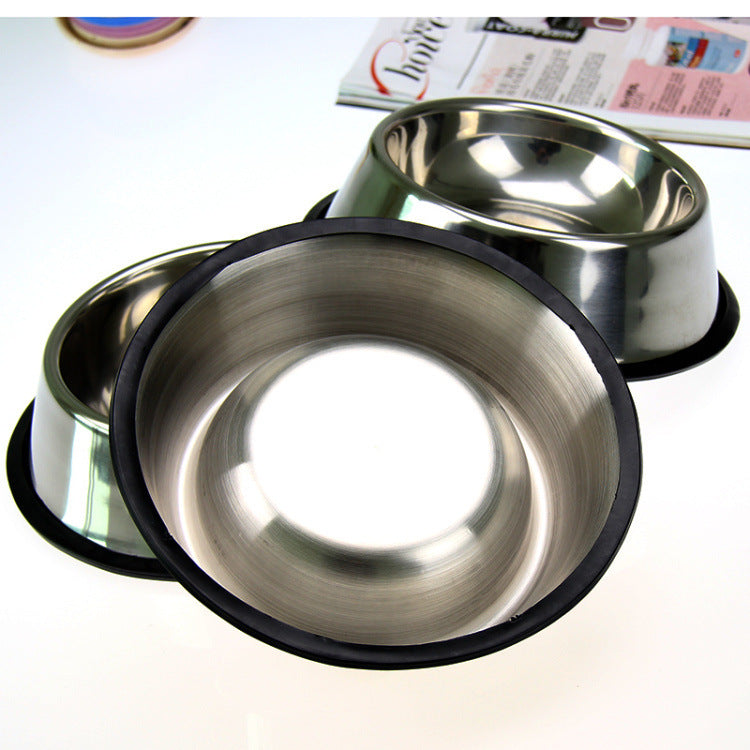 Classic Stainless Steel Bowls your best friend will love having breakfast, lunch and dinner out of them. Easily cleaned, and stored.