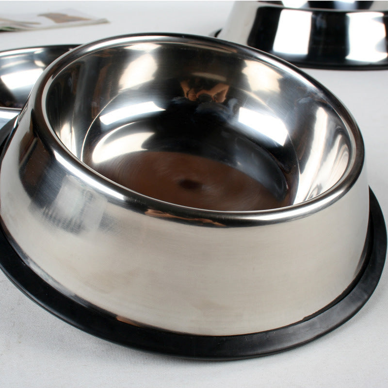 Classic Stainless Steel Bowls your best friend will love having breakfast, lunch and dinner out of them. Easily cleaned, and stored.